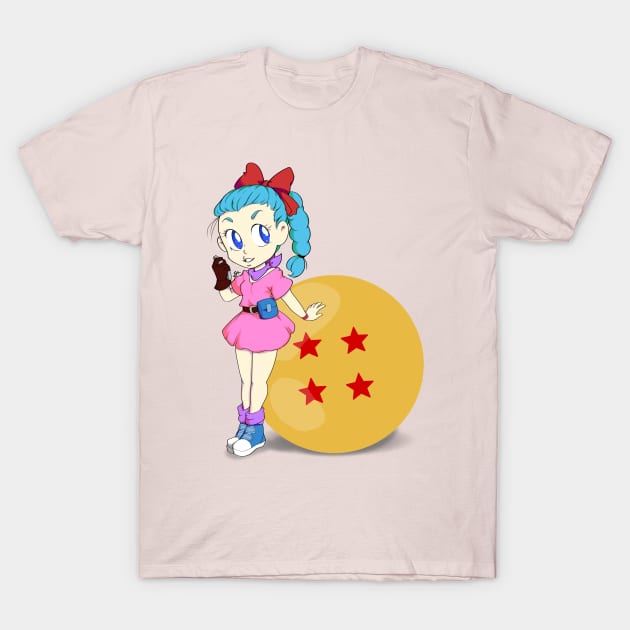 Bulma T-Shirt by Beansprout Doodles